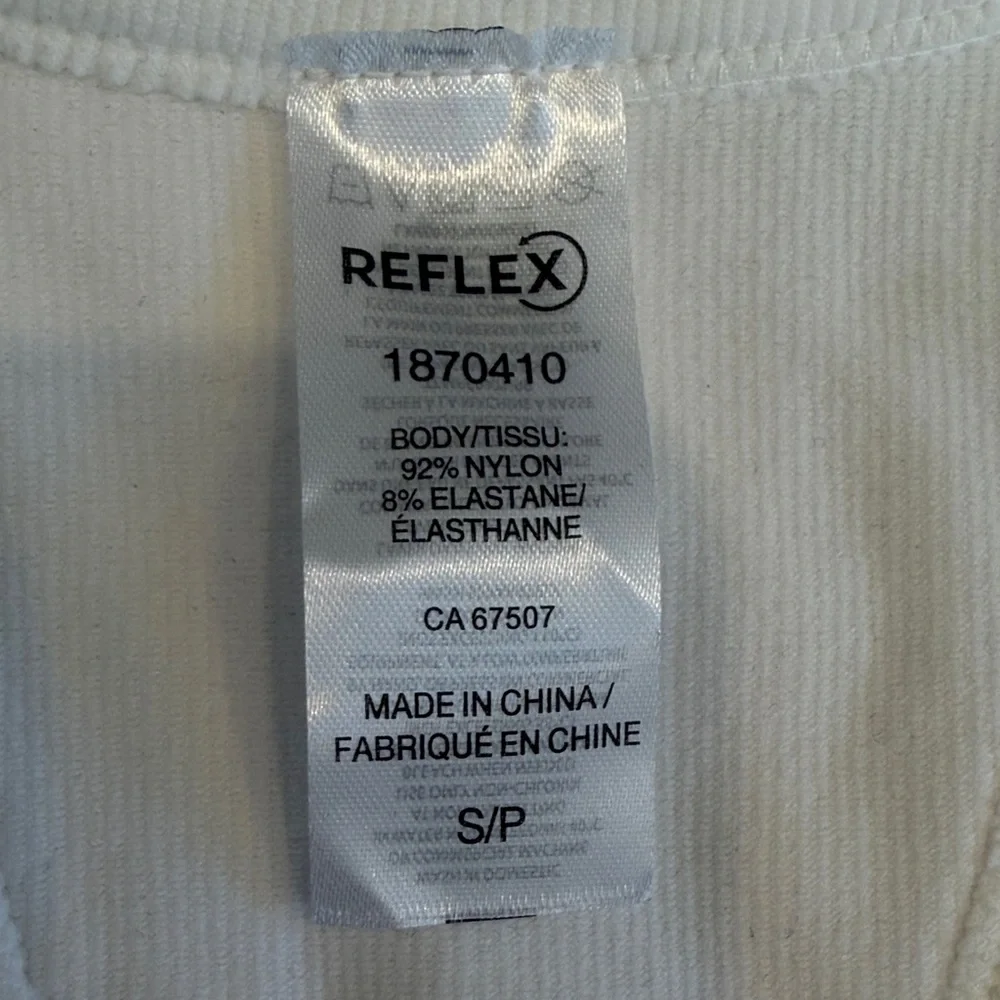 Reflex White Ribbed Tank Top - Picture 5 of 5